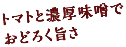 トマトと濃厚味噌でおどろく旨さ