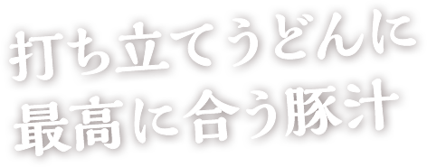 打ち立てうどんに最高に合う豚汁