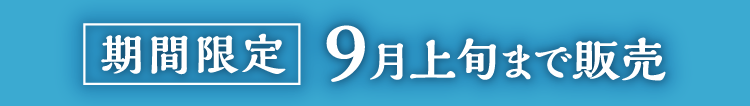 期間限定　9月上旬まで販売