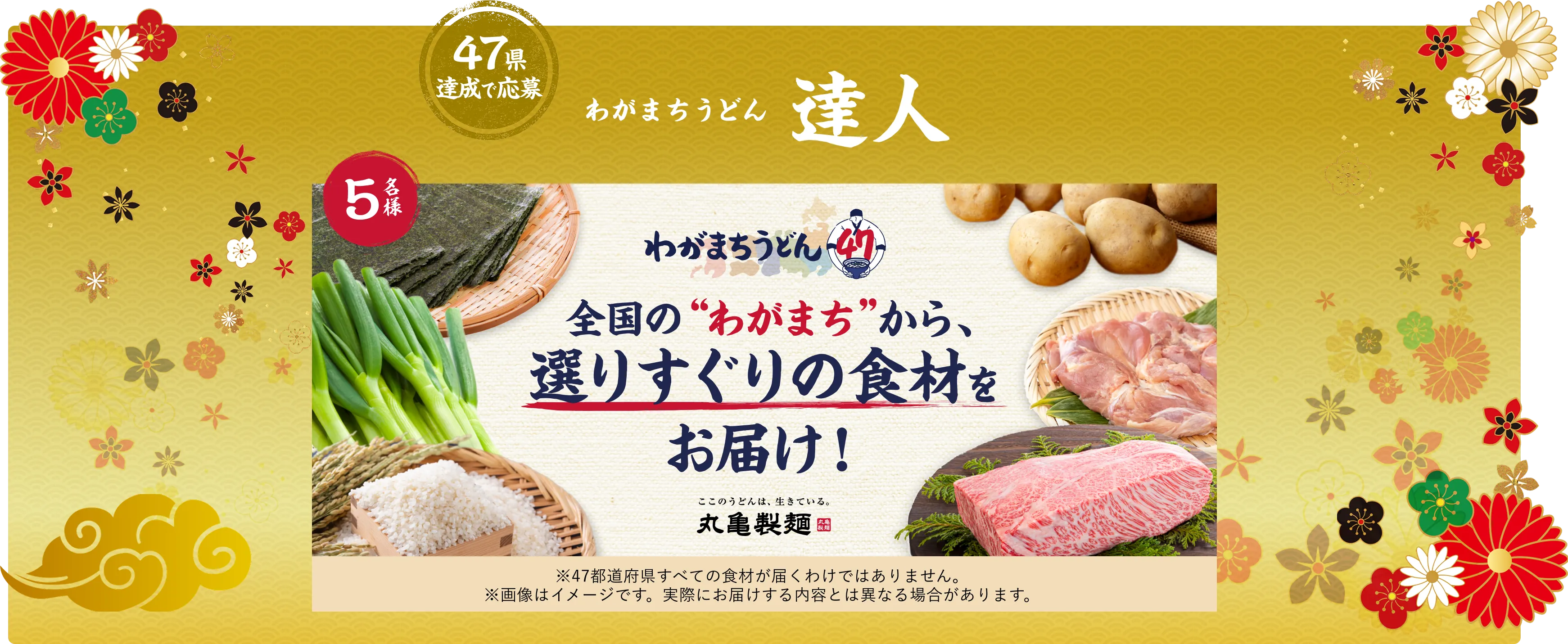 47県達成で応募 わがまちうどん達人 5名様 