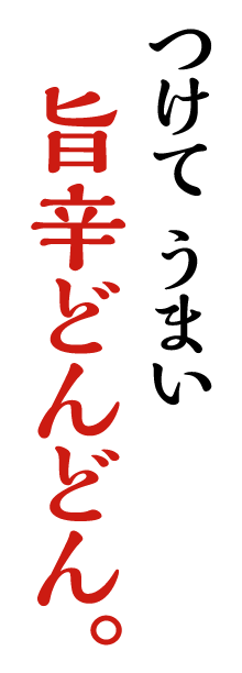 つけてうまい旨辛どんどん。