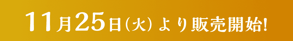11月25日（火）より販売開始！