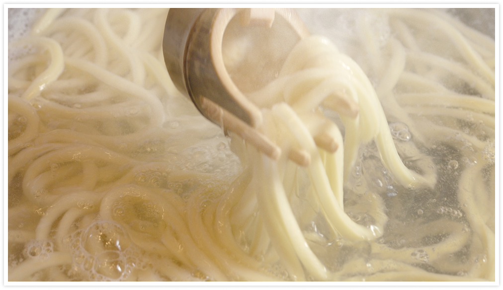 山盛りあさりうどん×締めたうどん