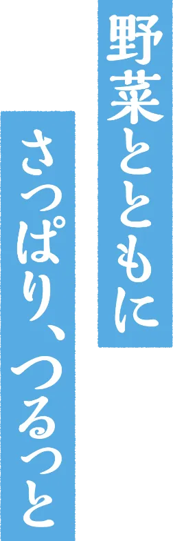 野菜とともに さっぱり、つるっと