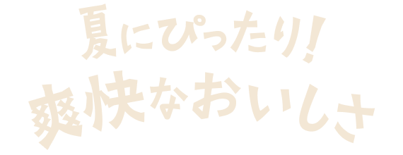 夏にぴったり！爽快なおいしさ