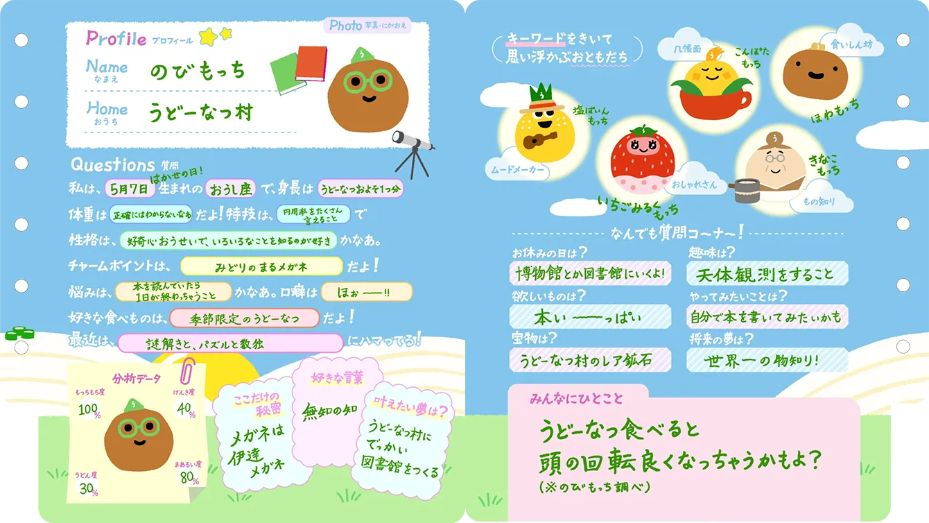 のびもっちのプロフィール帳