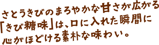 さとうきびのまろやかな甘さが広がる「きび糖味」は、口に入れた瞬間に心がほどける素朴な味わい。