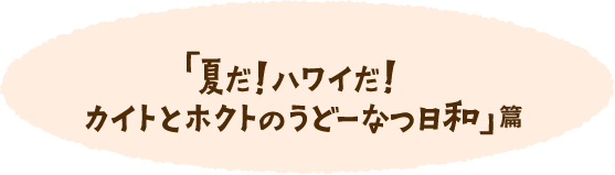 「夏だ！ハワイだ！カイトとホクトのうどーなつ日和」篇