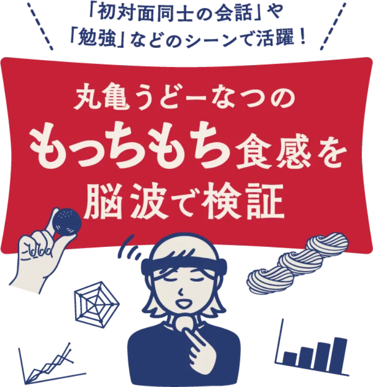 「初対面同士の会話」や「勉強」などのシーンで活躍！丸亀うどーなつのもっちもち食感を脳波で検証