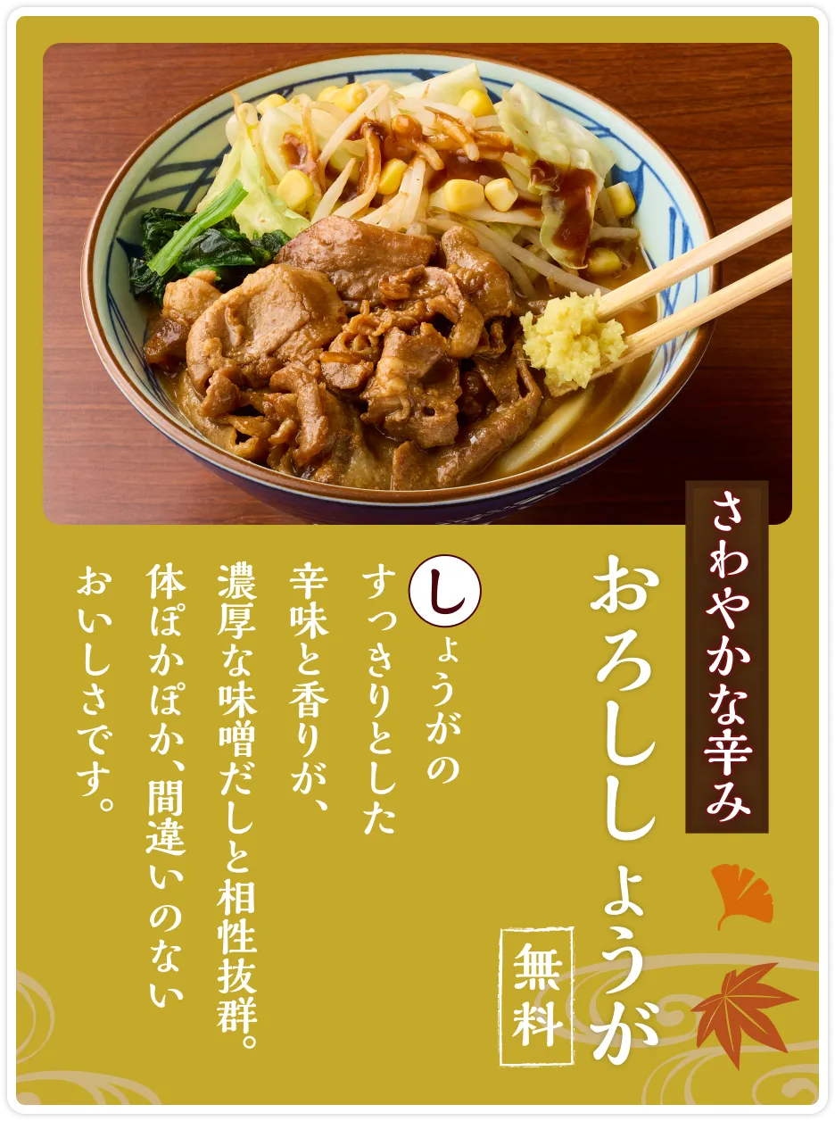 さわやかな辛み「おろししょうが」