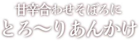 甘辛合わせそぼろにとろ〜りあんかけ