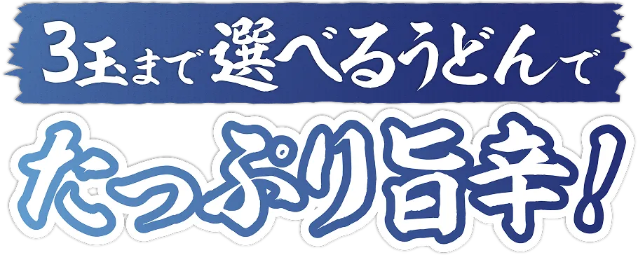 ３玉まで選べるうどんでたっぷり旨辛