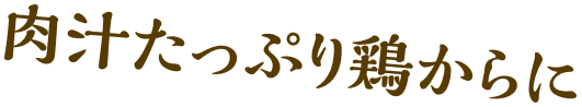 肉汁たっぷり鶏からに