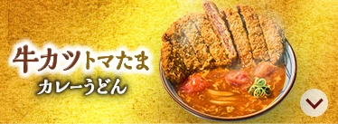 牛カツトマたまカレーうどん