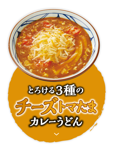とろける３種のチーズトマたまカレーうどん