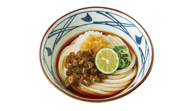 青唐辛子のしびれる辛さに、大根おろしを絡めて。