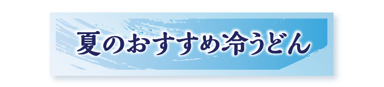 夏のおすすめ冷うどん