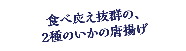 食べ応え抜群の、2種のいかの唐揚げ​